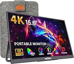 InnoView 15.6" Portable Monitor 60Hz 4K UHD 3840x2160 | 100% sRGB HDR | Travel Monitor with 2 USB-C & HDMI Ports | Second Screen for Laptop Mac PC Xbox PS5 Switch (Includes Adapter) - Image 1