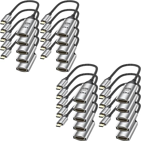 USB C to HDMI Adapter 20-Pack, 4K Male to Female