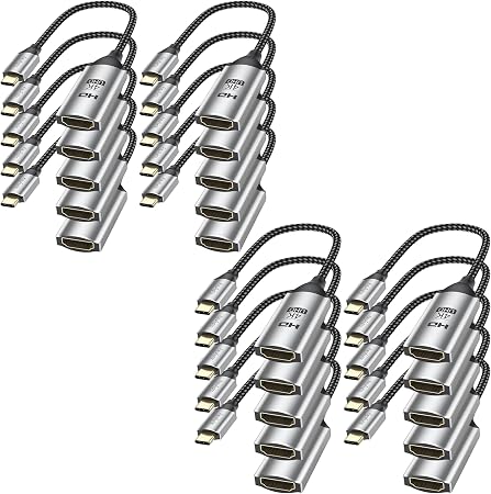 USB C to HDMI Adapter 20-Pack, 4K Male to Female