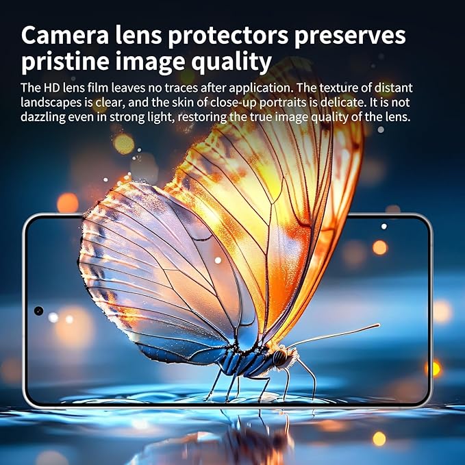 4-Pack Camera Lens Protector for Samsung Galaxy S26+/S26 Plus/S26, 9H Tempered Glass Camera Cover Screen Protector Accessories, HD Clarity, Anti-scratch, Bubble Free, Shockproof Full Protective