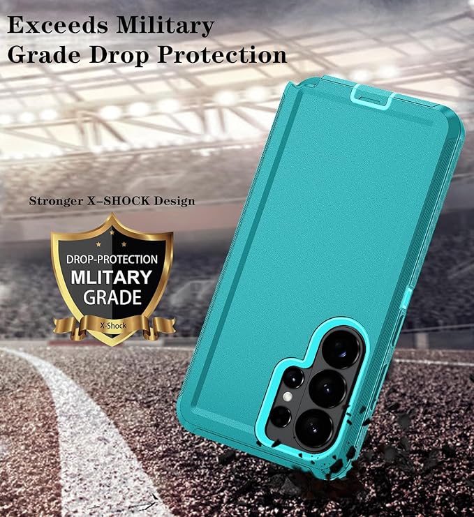 ONOLA Phone Case for Samsung Galaxy S26 Ultra Case with HD Screen Protector, Heavy Duty Shockproof & Dropproof 3-Layer Cover Phone Case for Galaxy S26 Ultra 6.9'',LakeSkyBlue