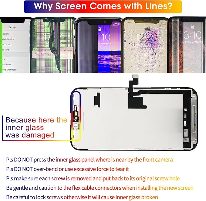 for iPhone 16 Pro Max Screen Replacement 6.9', 3D Touch Display Full Repair kit, Digitizer Assembly with Tools Set, Tempered Glass, Instruction