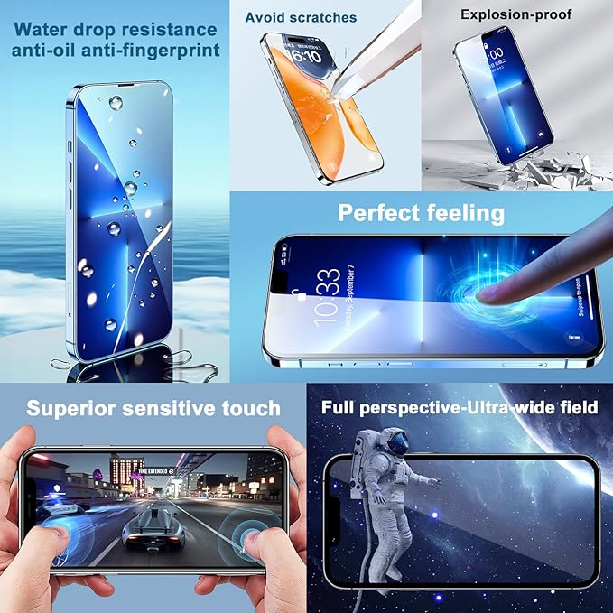 EFAITHFIX for iPhone 12 Pro Max Screen Replacement OLED [NOT LCD] 6.7 Inch Display 3D Touch Screen FHD Digitizer Assembly A2342 A2410 A2411 A2412 with Repair Tools Waterproof Adhesive Screen Protector