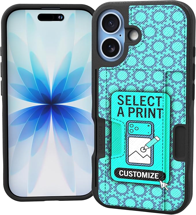 Smartish® iPhone 17 Wallet Case - Wallet Slayer Vol. 2 [Slim + Protective] Credit Card Holder w/Kickstand - Drop Tested Hidden Card Slot Cover for Apple iPhone 17 - Custom Print