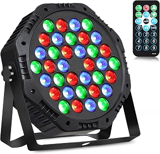 Rechargeable LED Par Can Lights, RGB Battery Powered Stage Uplights with Sound Activated Remote & DMX Control for Festival Event Wedding Bar Church - Image 1