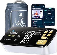 RunStar Smart Blood Pressure Monitor for Home Use, with Wide Upper Arm Blood Pressure Cuff (8.6'' -17.3''), FSA&HSA Eligible, 6.5'' Clear LED Display, AFib Detection, Connect App for iOS & Android - Image 1