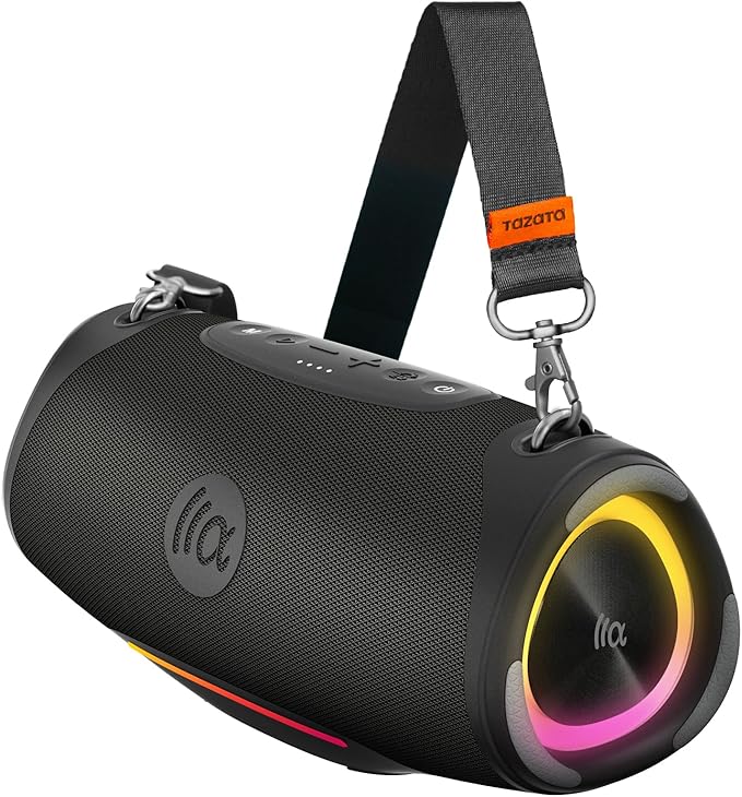 Portable Bluetooth Speaker,IPX7 Waterproof 80W Loud Stereo Sound Wireless Outdoor Speaker for Pool,Shower,Camping Bike Use,8H Playtime