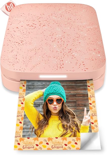 HP Sprocket Portable 2x3 Inch Instant Photo Printer (Blush Pink) Print Pictures on Zink Sticky-Backed Paper From Your iOS & Android Device