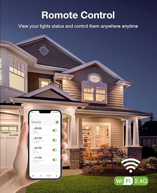 GHome Smart 3 Way Dimmer Smart Switch Can Work Separately Or Work with Traditional 3-Way Switch, Compatible with Alexa, Google Assistant, Neutral Wire Required, 2.4GHz WiFi Only, FCC Certified, 1 Pack