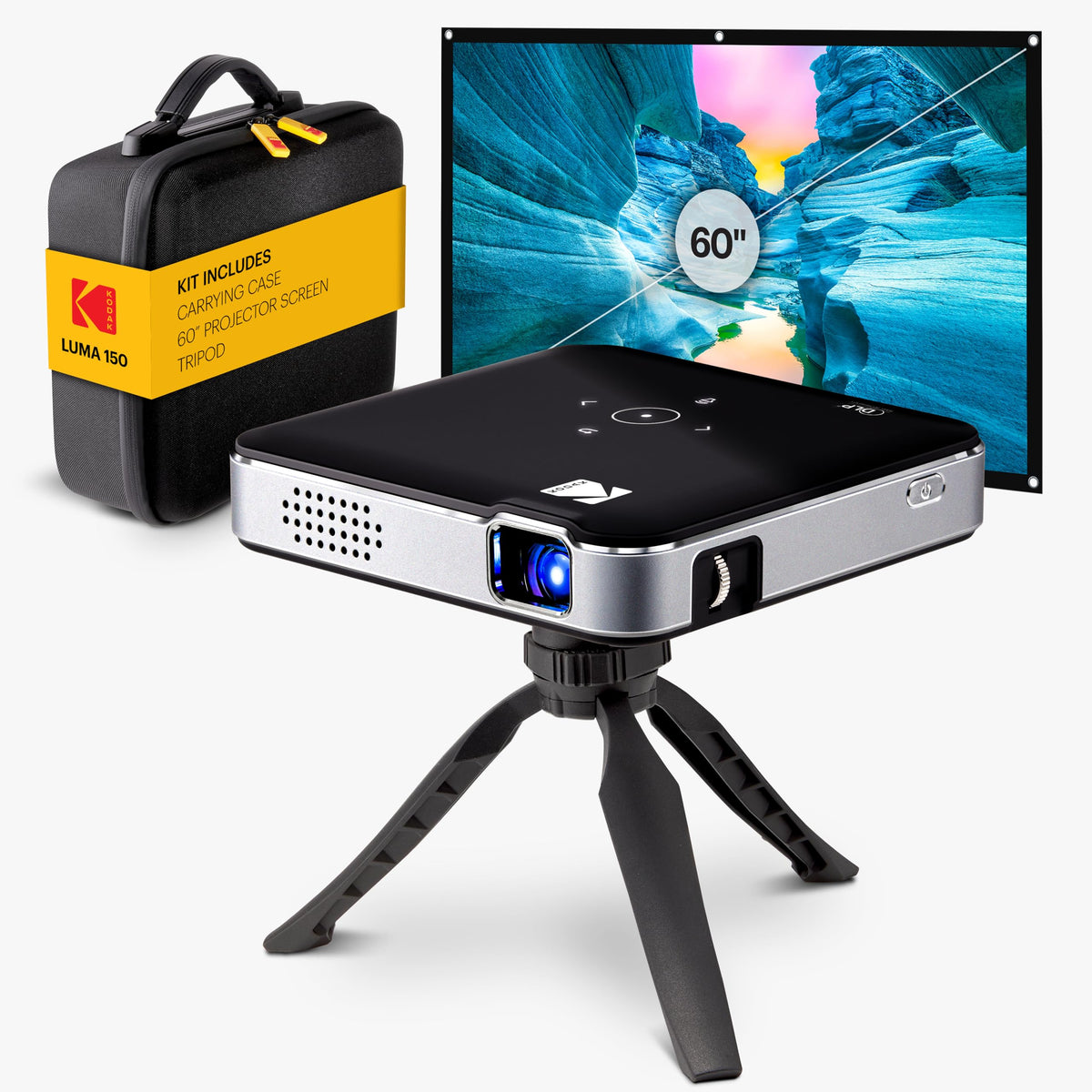 KODAK Luma 150 Type 4 Pocket DLP Pico Projector Kit, Mini Projector, Black