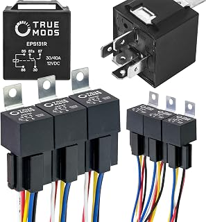 True MODS 6 Pack Bosch Style 5-Pin 12V Relay Harness Kit SPDT 30/40 Amp - Image 1