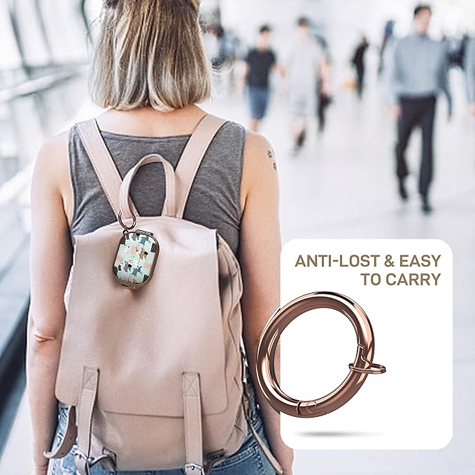 Maxjoy for AirPods Pro 2nd/1st Generation Case with Lock, Cute AirPods Pro 2 Case Lock Protective Hard AirPod Pro Cover for Women Men with Keychain for Airpod Pro (2023/2022/2019), Dog