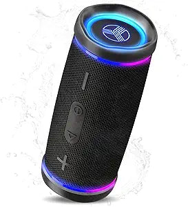TREBLAB HD77 Waterproof Bluetooth Speaker, 30W Deep Bass, RGB Light, 20H