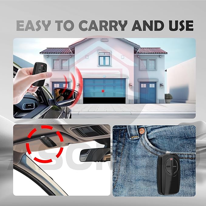 3 for Chamberlain Garage Door Opener Remote, KLIK3U-BK KLIK5U-BK2 KLIK1, 3-Year-Warranty