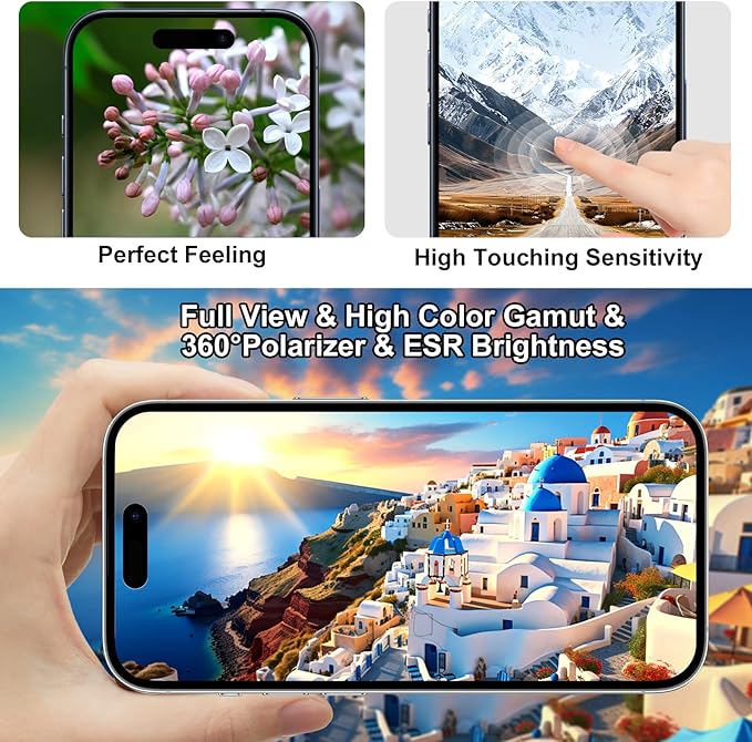 for iPhone 16 Screen Replacement Kit Full Assembly, iPhone 16 Replacement for A3287 A3081A3286 A3288 LCD Display Digitizer Screen with 3D Touch Digitizer and True Tone and Repair kit