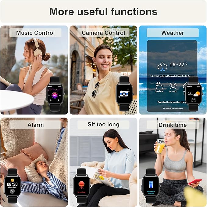 Smart Watches for Women,1.85" Fitness Tracker Watch Answer/Make Call,IP68 Waterproof Fitness Watch with Sleep/Step/Heart Rate/SpO2 Monitor, 120+ Sport Modes Smartwatch for Android iOS