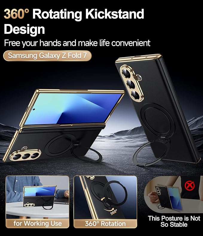 LeYi 2PCS SAM Z Fold 7 Case with Screen Protector