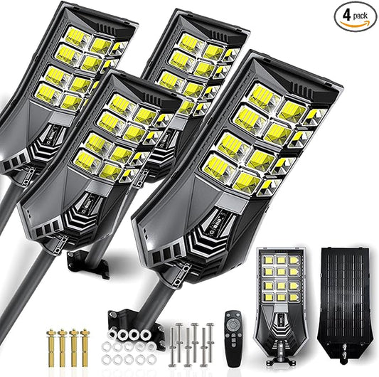 3 CCT In One Solar Street Light, 240000 LM LED, Radar/Motion Sensor, Waterproof - for Driveway, Garden, Backyard (4)