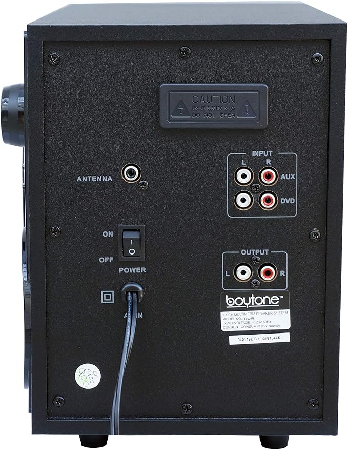 Boytone 60W Wireless Bluetooth Speaker with Powerful Bass, FM Radio, Remote Control - For Phone, Laptop, Aux-in, USB/SD
