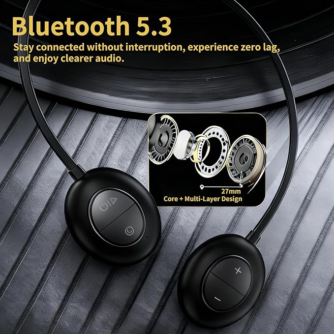 Wireless Bluetooth 5.2, Drop-in Headphones - HD Speaker Compatible Any Audio Ready Ski/Snowboard Helmet Headphones. Glove Friendly Controls, Microphone for Hands-Free Calls
