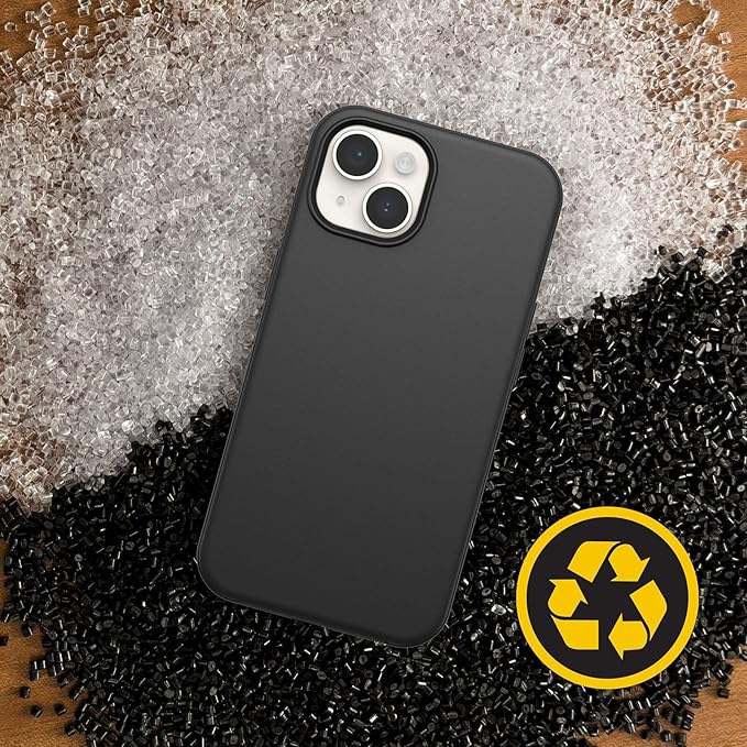 OtterBox iPhone 16e, iPhone 15, iPhone 14, & iPhone 13 (Only) - Symmetry Series Case - Black - Ultra-Sleek - Wireless Charging Compatible - Raised Edges Protect Camera & Screen