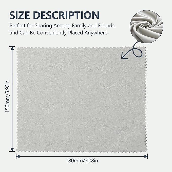 30 Pack Microfiber Cleaning Cloths for Glasses, Lens, Screens – Premium Eyeglass Cloth, 7"x6" Glass Cleaning Wipes, Black & Gray – for Camera, Phone, Laptop, TV & More Washable Reusable