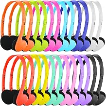 Bulk Headphones 100 Pack Multi Colored for Classroom, Wholesale Headphones Earphones for Kids,Students, Schools, Libraries, Museums, Testing Centers, Hotels (12 Mixed Color) - Image 1