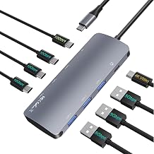 USB C Hub 10Gbps, USB C Splitter with 4K@60Hz Video Output, 100W Power Delivery Charging, Data Transfer, USB4 Hub Multiport Adapter for MacBook Pro/Air, iPad Pro, Mac mini and More Type C Devices - Image 1