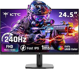 KTC 24.5 Inch 240Hz Gaming Monitor, FHD Computer Monitor Fast IPS, H25T7-A