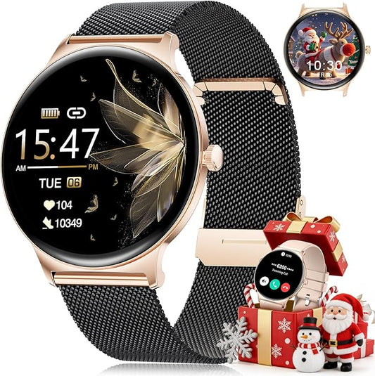 LIGE Smart Watches for Women with Answer/Make Calls, 1,43" HD AMOLED Smart Watch with 120+Sports Fitness Tracker/Calorie, IP68 Waterproof Reloj Inteligente para Mujer, Android iOS SmartWatch