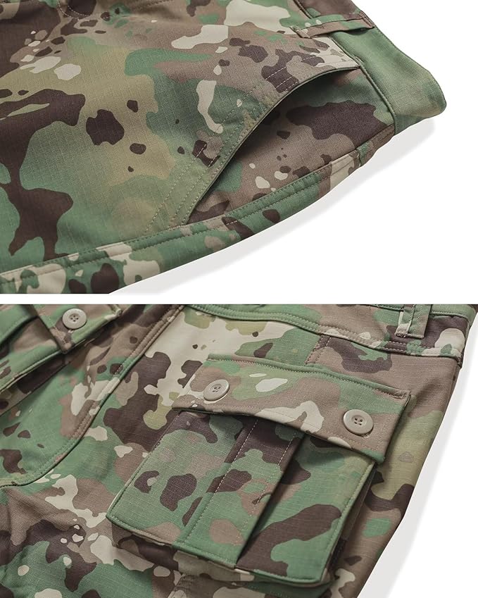KOCTHOMY Men’s Fleece Lined Hiking Pants,Winter Outdoor Thermal Casual Work Cargo Pants with Multi Pockets, No Belt.