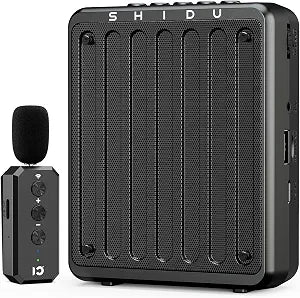 SHIDU 20W Voice Amplifier Wireless Lavalier Microphone Bluetooth