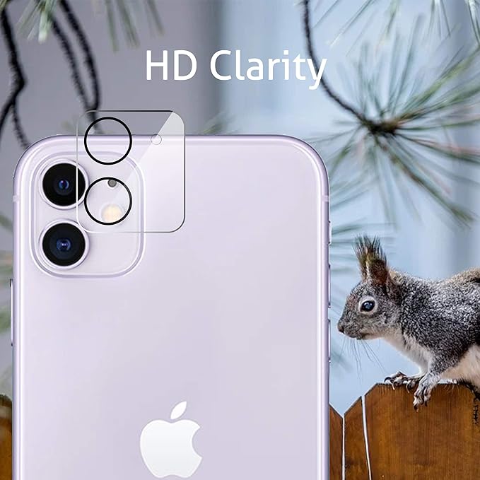 Ailun 2 Pack Privacy Screen Protector for iPhone 11 [6.1 inch] + 2 Pack Camera Lens Protector, Anti Spy Private Tempered Glass Film,[9H Hardness] - HD