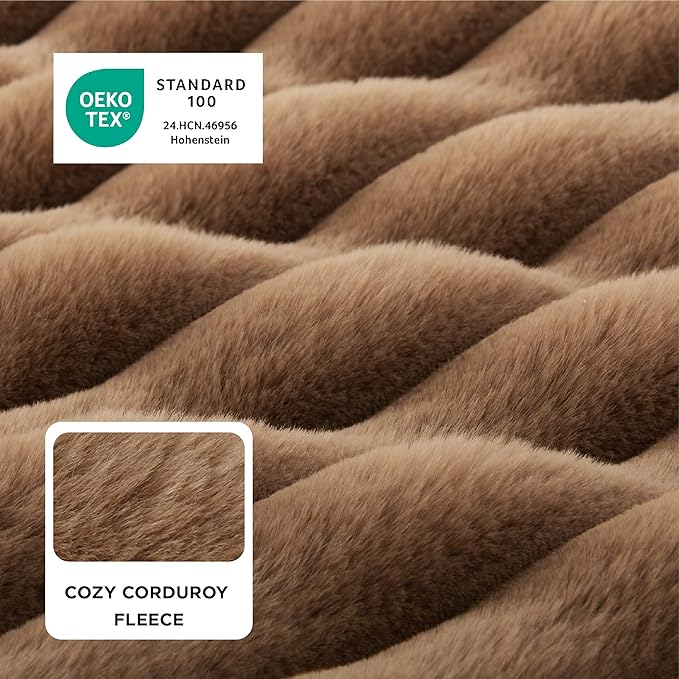 Bedsure Orthopedic Dog Beds Large Sized Dog, Waterproof Memory Foam Pet Bed with Sides, Non-Slip Bottom and Egg-Crate Foam Large Pet Couch Sofa with Washable Removable Corduroy Cover, Brown