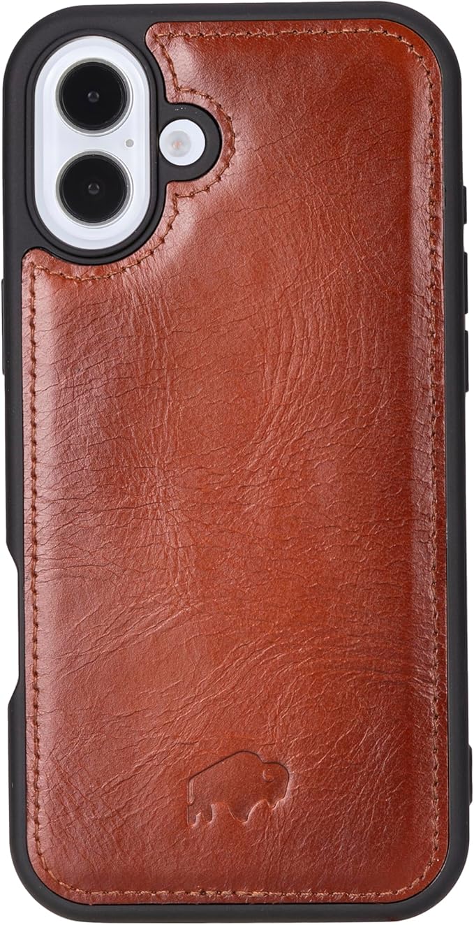 BLACKBROOK for iPhone 16 Plus Case with Card Holder, Carter Full Grain Leather, 2-in-1 Folio Flip Case for MagSafe Wireless Charging, RFID Blocking, 4 Card Slots, Compatible with iPhone 16 Plus