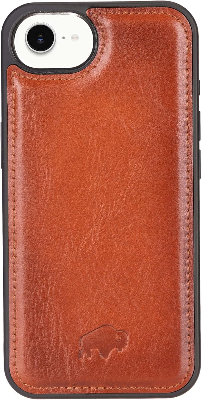 BLACKBROOK for iPhone 17e/16e Case with Card Holder, Carter Full Grain Leather, 2-in-1 Folio Flip Case for MagSafe Wireless Charging, RFID Blocking, 4 Card Slots