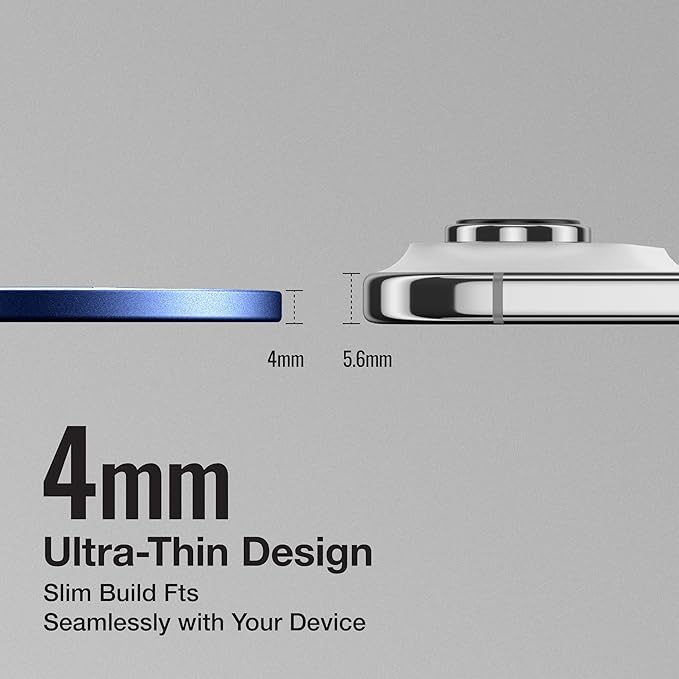AMAZINGthing [Titan PRO MagFlex Grip Removable Phone Grip & Kickstand, Dual-Magnetic Mount, MagSafe-Compatible for iPhone 17/16/15/14/13/12 and MagSafe Cases Blue