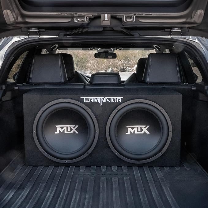 MTX 12" 1200W Dual Loaded Car Subwoofer Audio with Sub Box and Amplifier, TNP212D2