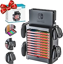 NS Compatible Nintendo Switch Games Holder, Nintendo Switch Stand - Black - Image 1