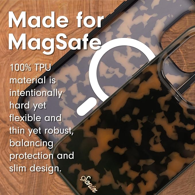 Sonix Case for iPhone 15 Pro | Compatible with MagSafe | 10ft Drop Tested | Tortoise Shell | Brown Tort