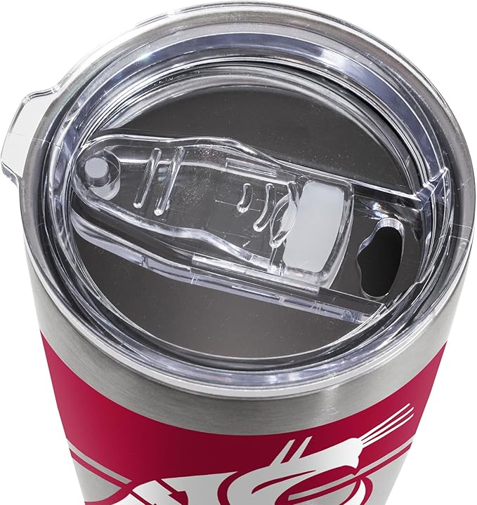 Rico Industries NCAA 20oz Stainless Steel Tumbler with Lid - Great For Coffee, Tea, Water or Cocktails