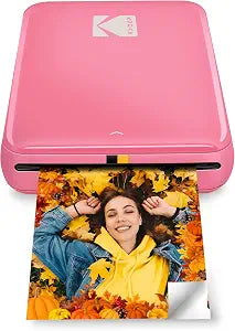 KODAK Step Instant Smartphone Photo Printer, Portable Mini Color Wireless Mobile Printer, Zink 2x3” (5.1x7.5 cm) Sticky-Back Photos, Bluetooth Compatible with iOS & Android Devices, Editing App, Pink