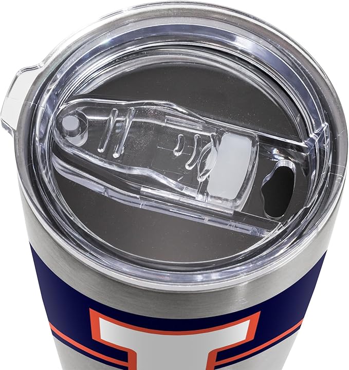 Rico Industries NCAA 20oz Stainless Steel Tumbler with Lid - Great For Coffee, Tea, Water or Cocktails