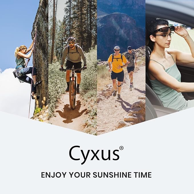 Cyxus Photochromic Day Night Vision Driving Glasses Men Women Fit Over Polarized Wrap-Around Eyeglasses 1304Hi