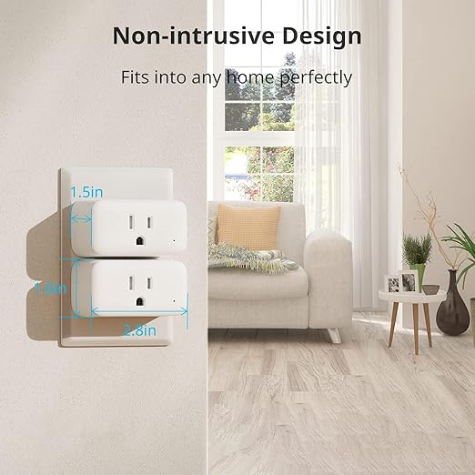 【2025 New】 SwitchBot Smart Plug Mini 15A(4 Pack) with Remote, Energy Monitor, Smart Home WiFi(2.4GHz), Compatible with Alexa & Google Home, APP Remote Control & Timer Function, No Hub Required