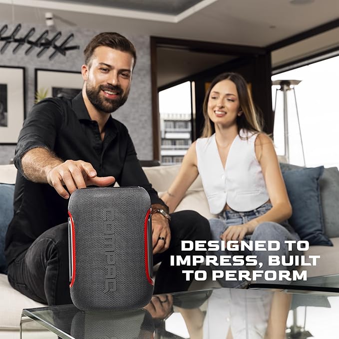 Compaq 65W Bluetooth Speaker – Portable Speaker with Bluetooth 5.4, IPX6 Waterproof, Uninterrupted Playtime, LED – Power and Performance for Indoor and Outdoor