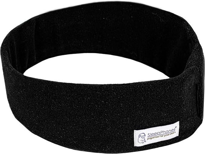 SleepPhones Wireless Sleep Headphones by AcousticSheep V8 | 24-Hour Battery | Original and Most Comfortable Bluetooth Headphones for Sleeping (Small, Midnight Black Fleece)