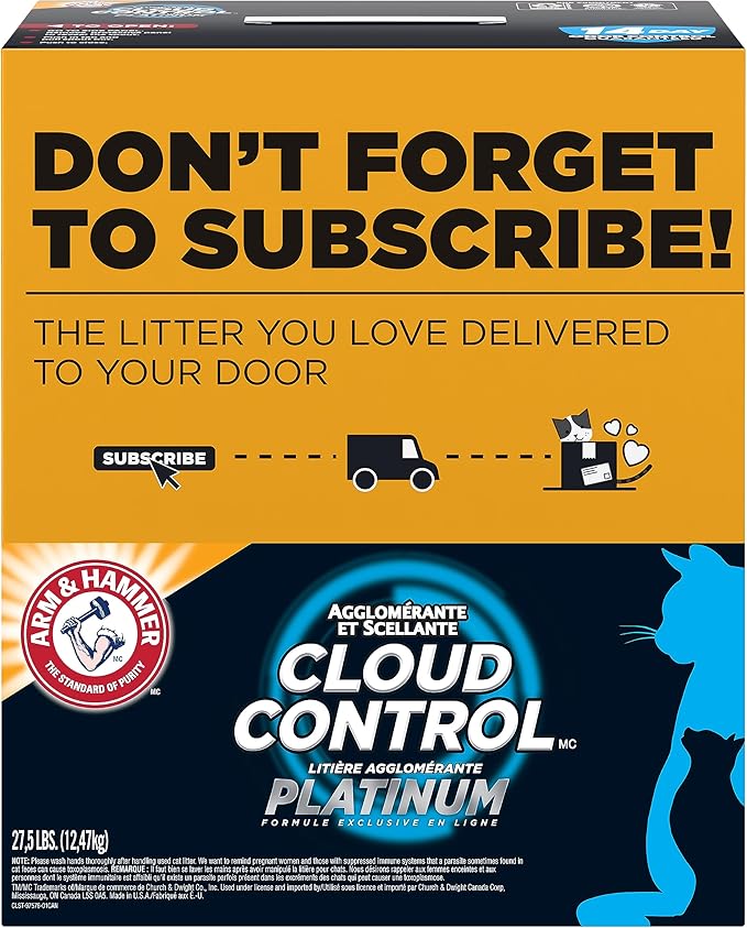 ARM & HAMMER Cloud Control Platinum Clumping Cat Litter Odor Control, 27.5 lbs.