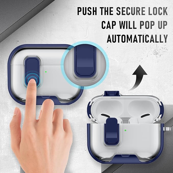 for AirPods Pro 3 Case (2025) with Phone Stand & Cleaner Kit, Cute Soft Silicone Cover for AirPods Pro 3rd Genera case with Keychain for Women Men with Keychain for Airpod Pro case(2025) Dark Blue