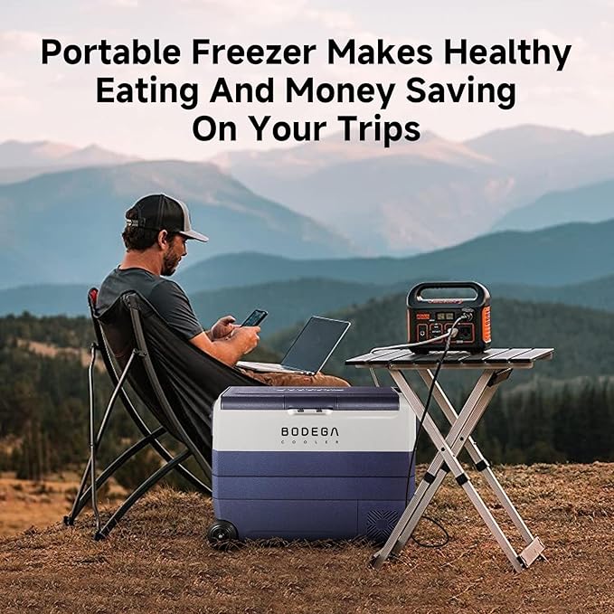 BODEGACOOLER 12 Volt Portable Refrigerator,64 Quart Car Fridge Dual Zone -4℉-68℉,60L Car Freezer APP Control,Electric Compressor Cooler 12/24V DC and 100-240V AC for RV,Camping,Travel,Truck,Vehicles